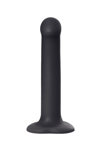 Черный фаллос на присоске Silicone Bendable Dildo M - 18 см. фото 3