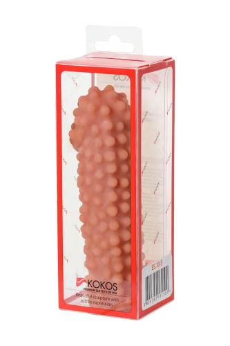 Телесная насадка на фаллос с бугорками Extreme Sleeve 010 S-size - 14,7 см. фото 6
