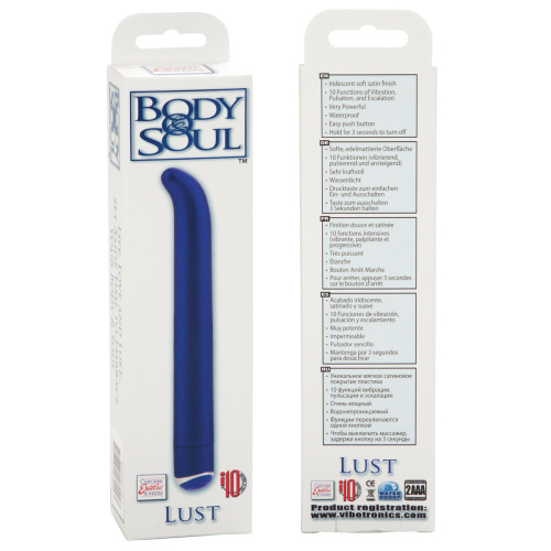 Синий вибратор Body&Soul Lust фото 4