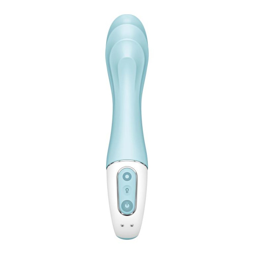 Голубой вибромассажер Air Pump Vibrator 5+ - 21 см. фото 7