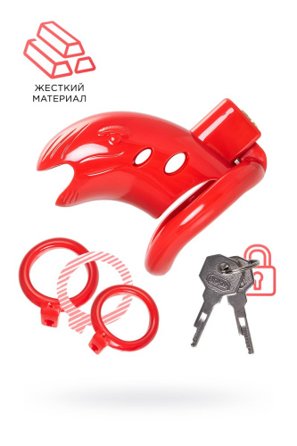 Красный мужской пояс верности из пластика фото 2 Красный мужской пояс верности из пластика фото 2