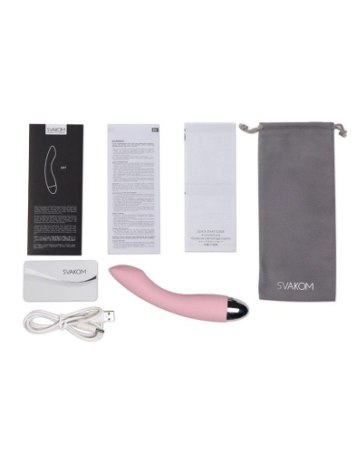 Нежно-розовый изогнутый вибратор Amy - 17 см. фото 6