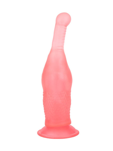 Розовый анальный стимулятор на присоске - 16,5 см. фото 2