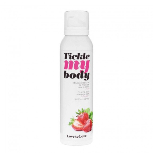 Массажная хрустящая пенка Tickle My Body Strawberry с ароматом клубники - 150 мл. фото 2