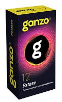 Презервативы анатомической формы с точечной и ребристой структурой Ganzo Extase - 12 шт.