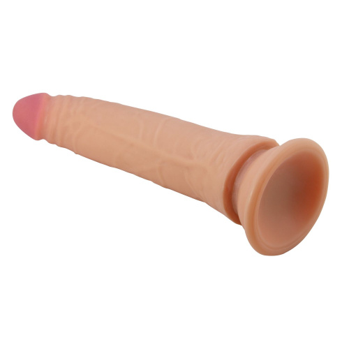 Телесный фаллоимитатор с эффектом скользящей кожи Kable - 21 см. фото 4