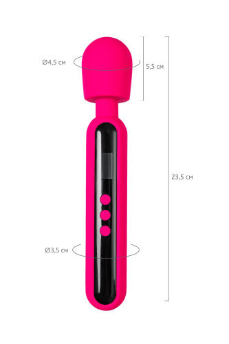 Ярко-розовый wand-вибратор Mashr - 23,5 см. фото 6