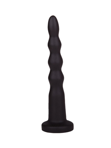Чёрная анальная ёлочка из 5 звеньев - 20 см. фото 2