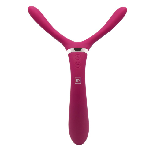 Бордовый двусторонний стимулятор Aster - 28,2 см. фото 3