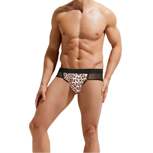 Сексуальные мужские трусы-джоки с леопардовой вставкой по центру фото 3 Сексуальные мужские трусы-джоки с леопардовой вставкой по центру фото 3