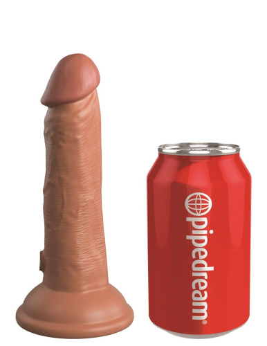 Кофейный фаллоимитатор 6  Silicone Dual Density Cock - 17 см. фото 4