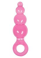 Малая розовая анальная пробка Jolie - Ripples