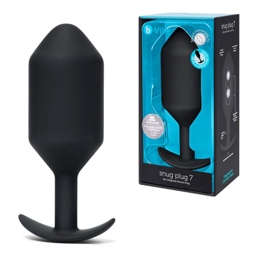 Черная пробка для ношения Snug Plug 7 - 18 см. фото 2