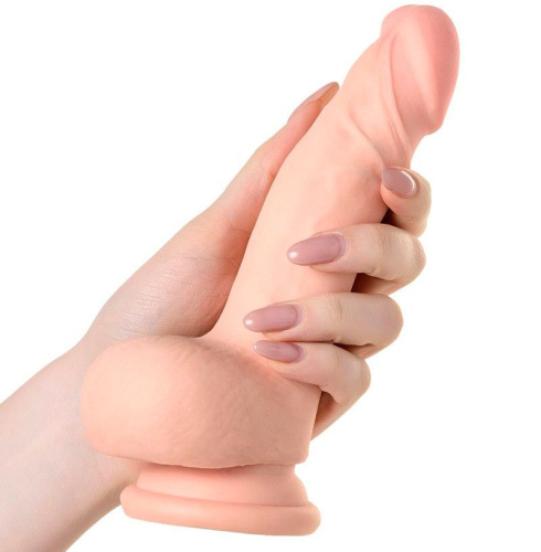 Реалистичный перезаряжаемый вибратор REALSTICK ELITE VIBRO с пультом ДУ - 18,5 см. фото 6