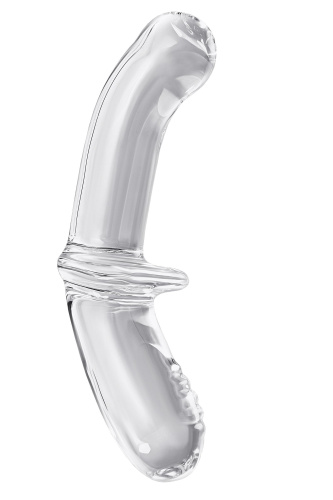 Прозрачный двусторонний стеклянный фаллоимитатор Satisfyer Double Crystal - 19,5 см. фото 4