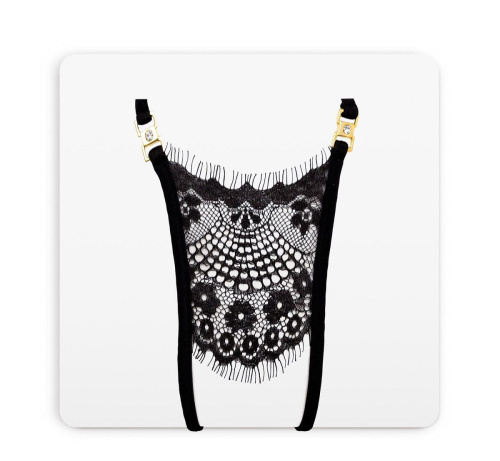 Открытые трусики Сiglia с камешками на бретелях