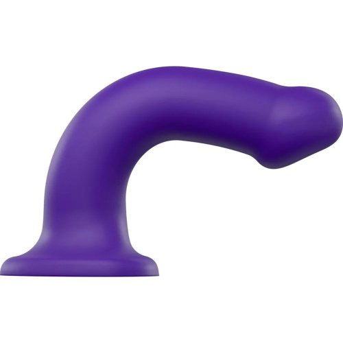 Фиолетовый фаллоимитатор-насадка Strap-On-Me Dildo Dual Density size L - 19 см. фото 2