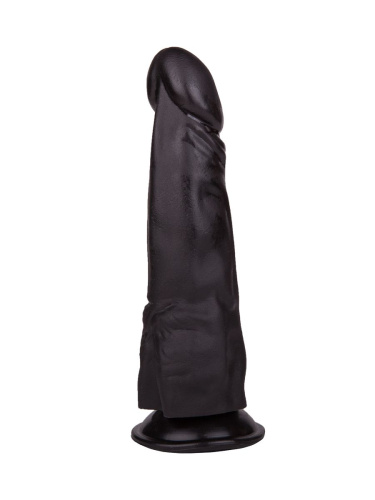 Чёрный фаллоимитатор на присоске - 17,5 см. фото 2
