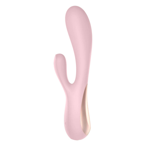 Розовый вибратор-кролик Satisfyer Mono Flex с управлением через приложение - 20,4 см. фото 2