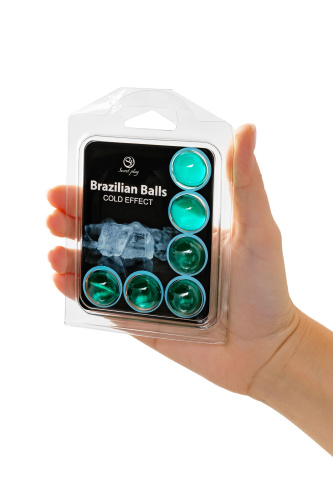 Набор из 6 шариков с массажным маслом Brazilian Balls с охлаждающим эффектом фото 5