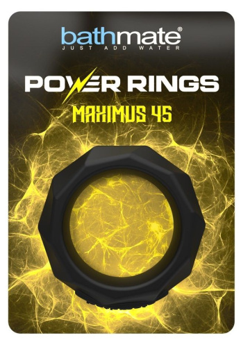 Черное эрекционное кольцо Maximus 45 фото 3