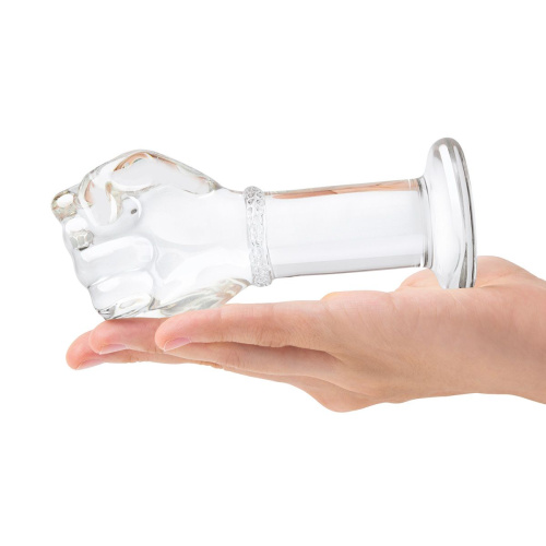 Стеклянный плаг в форме сжатой в кулак руки 5’’ Glass Fist Butt Plug - 13 см. фото 5