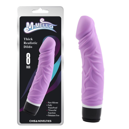 Фиолетовый вибратор-реалистик Thick Realistic Dildo - 19,5 см. фото 2