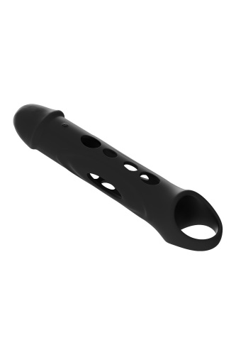Черная насадка-удлинитель Vibrating Extender With Remote с вибрацией фото 3