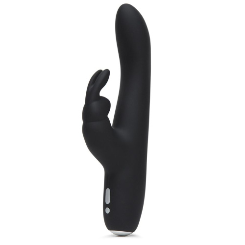 Черный вибратор с клиторальным отростком Greedy Girl Slimline Rabbit Vibrator - 22,8 см. Черный вибратор с клиторальным отростком Greedy Girl Slimline Rabbit Vibrator - 22,8 см.