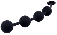 Черная анальная цепочка NEXUS Excite L - 27 см.