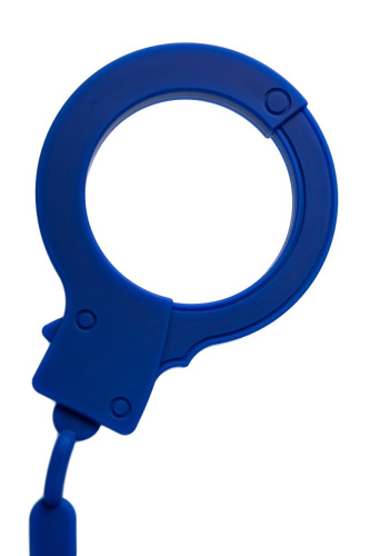 Синие силиконовые наручники  Штучки-дрючки фото 7