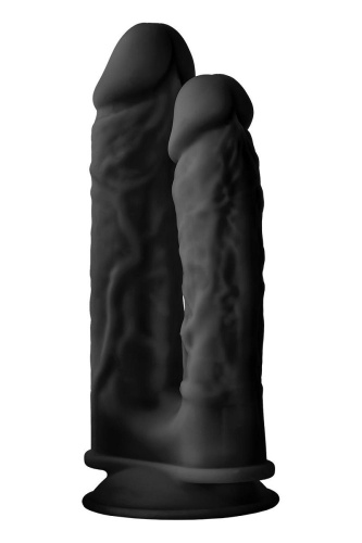 Черный анально-вагинальный фаллоимитатор Double Penetrator - 19,5 см. фото 5