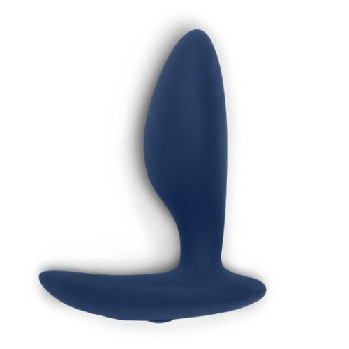 Синяя анальная пробка для ношения Ditto с вибрацией и пультом ДУ - 8,8 см. фото 4