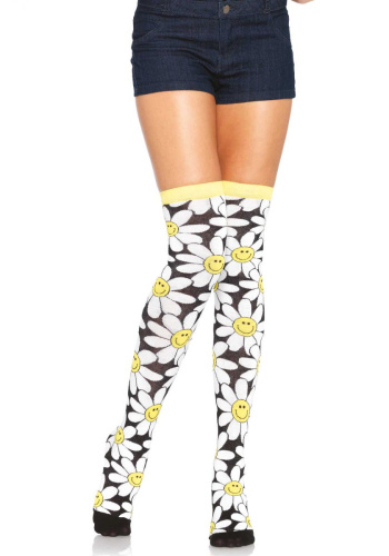 Весёлые чулки в ромашку Leg Avenue Весёлые чулки в ромашку Leg Avenue