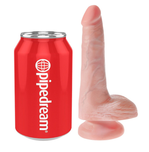 Телесный фаллоимитатор с мошонкой и присоской 6  Cock with Balls - 17,8 см. фото 2