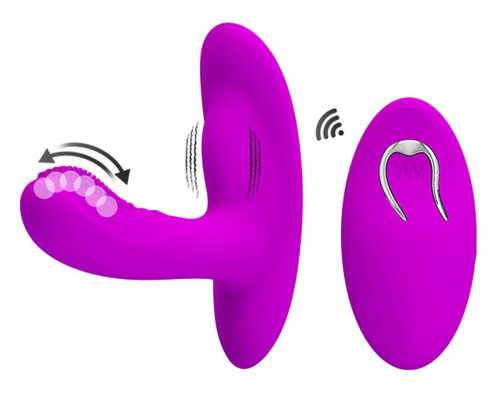Лиловый вибромассажёр с движущимися шариками Magic Finger фото 3