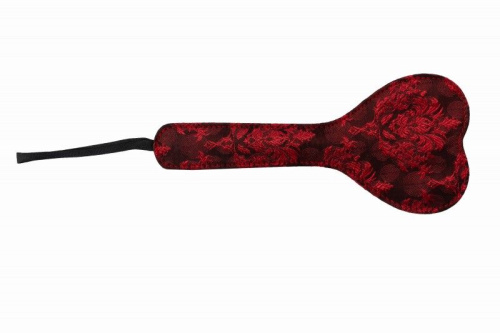 Красная шлепалка-сердечко с цветочным принтом - 28 см. фото 3