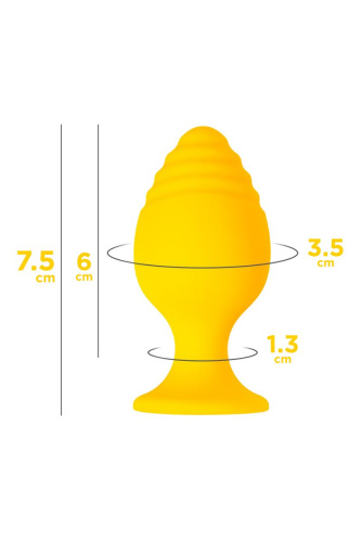 Желтая анальная втулка Riffle - 7,5 см. фото 8