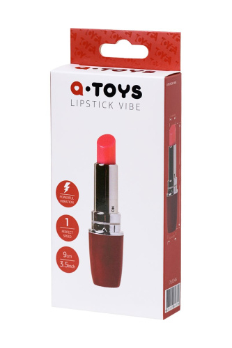 Красный мини-вибратор в форме губной помады Lipstick Vibe фото 6