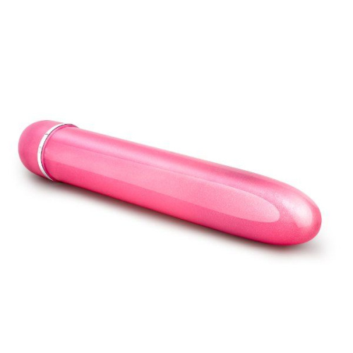Розовый тонкий классический вибратор Slimline Vibe - 17,8 см. фото 4