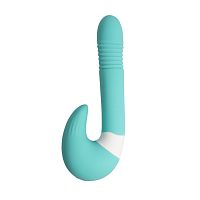 Бирюзовый вибростимулятор зоны G 2-в-1