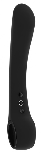 Черный гибкий вибромассажер Ombra - 21,5 см. фото 2