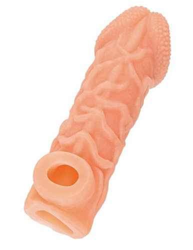 Телесная закрытая насадка с венками Cock Sleeve 006 Size S - 13,8 см. Телесная закрытая насадка с венками Cock Sleeve 006 Size S - 13,8 см.