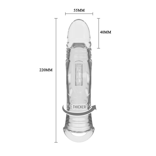 Прозрачная насадка на пенис - 22 см. фото 6