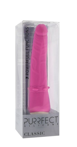 Розовый вибратор-реалистик PURRFECT SILICONE CLASSIC 6.8INCH - 17,5 см. фото 2 Розовый вибратор-реалистик PURRFECT SILICONE CLASSIC 6.8INCH - 17,5 см. фото 2