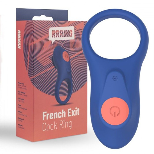 Синее эрекционное кольцо RRRING French Exit Cock Ring фото 2