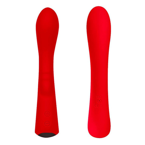 Красный вибромассажер 6  Silicone G-Spot Fun - 19,1 см. фото 3