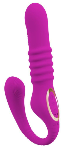 Лиловый вибратор 3 Function Vibrator с функцией фрикций и постукиванием фото 4