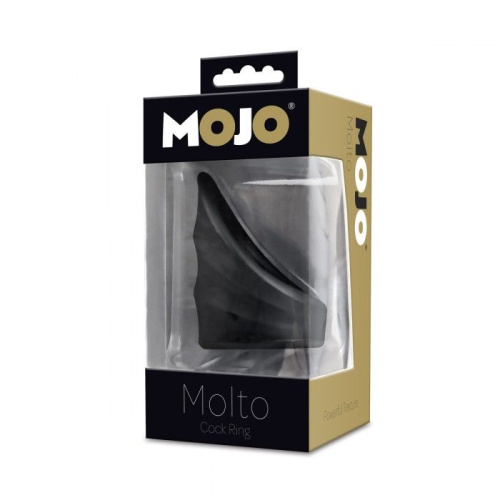 Черное эрекционное кольцо Mojo Molto фото 4