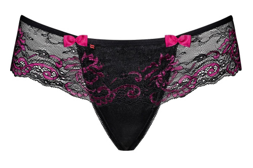 Трусики-стринги Amarone с широким кружевным двухцветным поясом фото 3